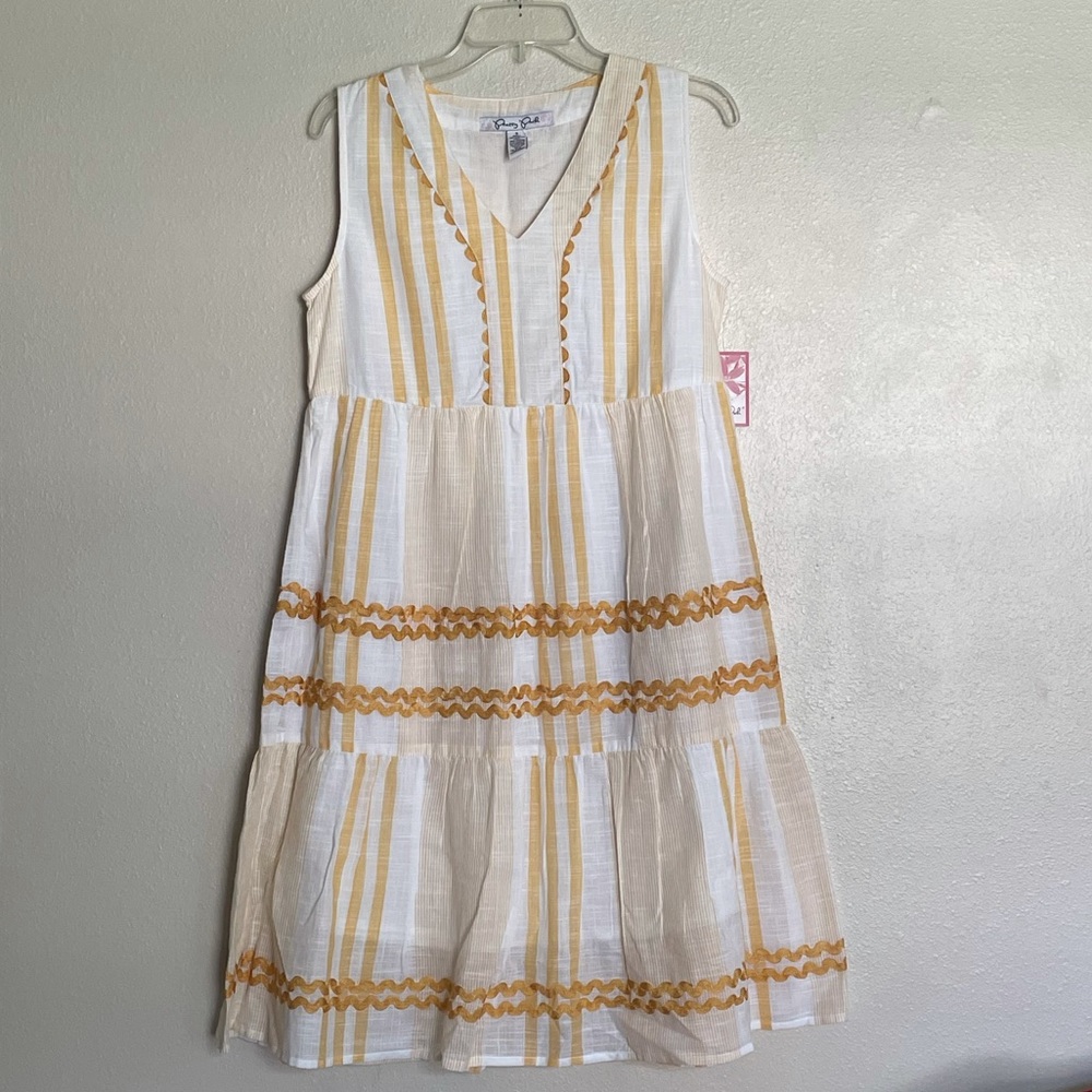 Pretty Pink Cotton Striped Dress